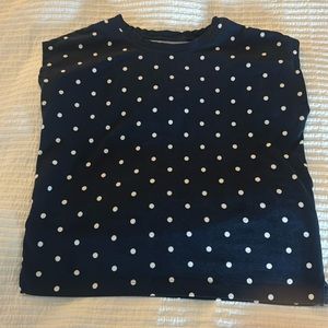 LOFT cap sleeve polka dot tee m medium